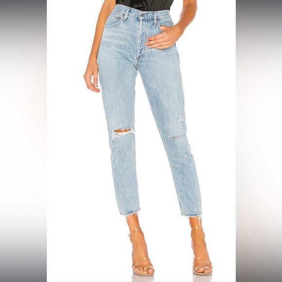Agolde Distressed Jamie High Rise Classic in Dakota Jeans Size 29 - Picture 1 of 8